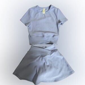 SOLD SOLD‼️
Yogalicious Kids Light purple Ribbed Skirt Set